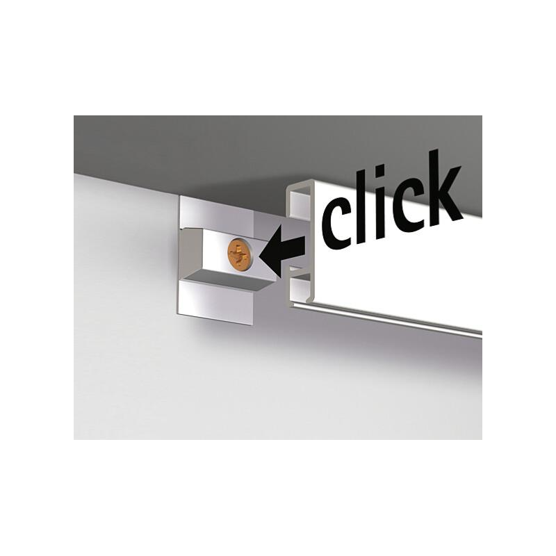 Cimaise Click Rail tout en un, 2 m, blanc - HORNBACH Luxembourg