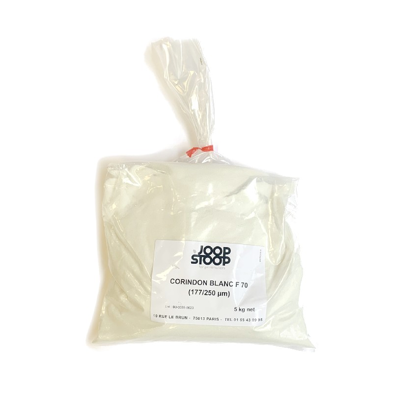 sable à grainer
corindon blanc 
lithographie