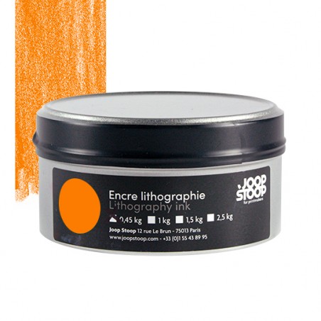 Encre litho , lithographie, Joop Stoop, à l'huile , couleur orange, sépia, rouge rubine, en boîte Encre litho , lithographie, Joop Stoop, à l'huile , couleur orange, sépia, rouge rubine, en boîte
