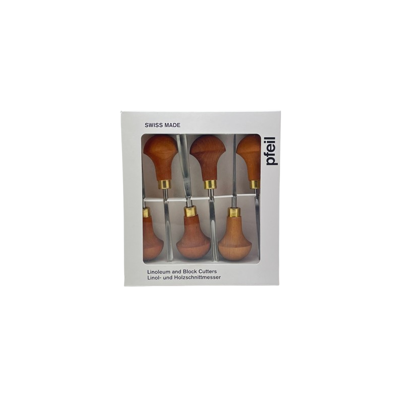 Pfeil gouges set LSB for linocutting and woodcutting