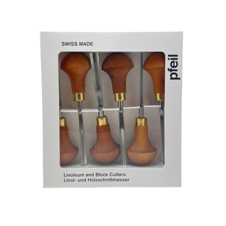 Pfeil gouges set LSB for linocutting and woodcutting