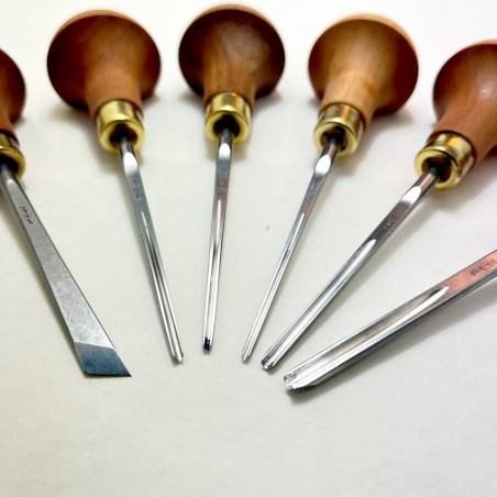 Set of Pfeil gouges for wood and lino cutting