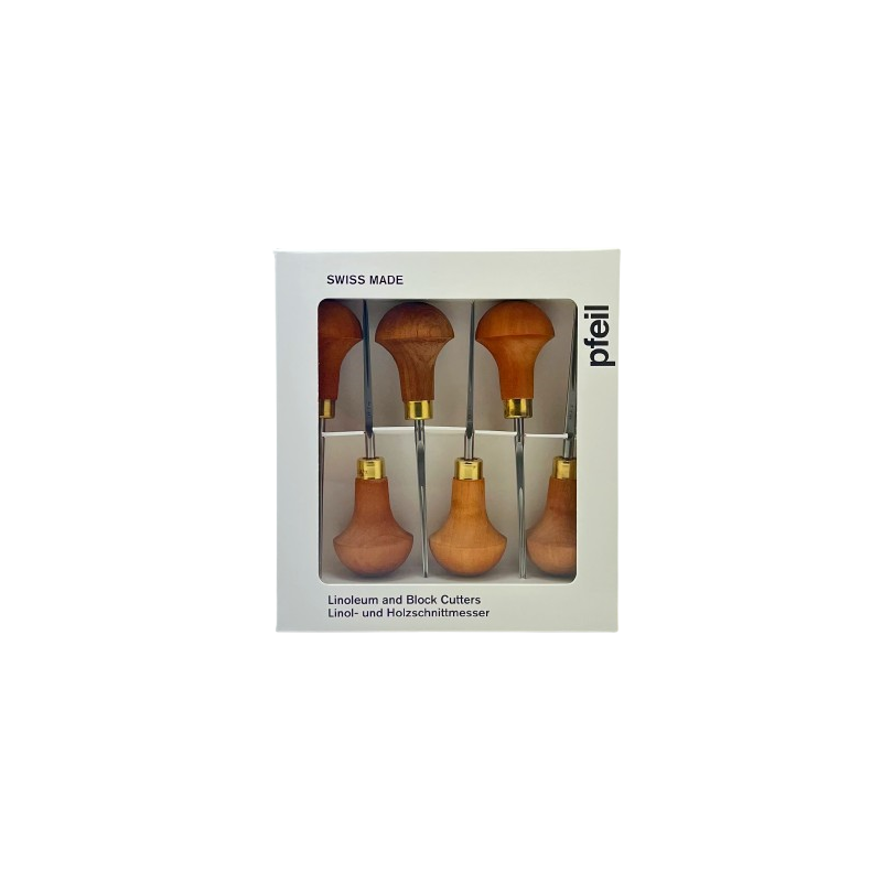 Jeu gouges Pfeil pour gravure bois & linoléum LSF