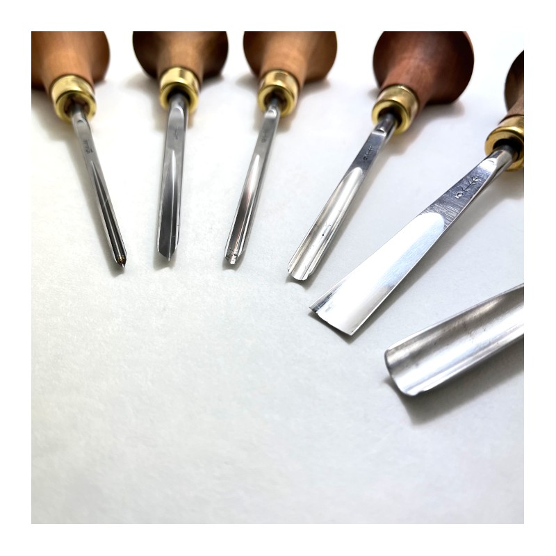 Set of Pfeil gouges for linocuts and woodcuts - LSL - large