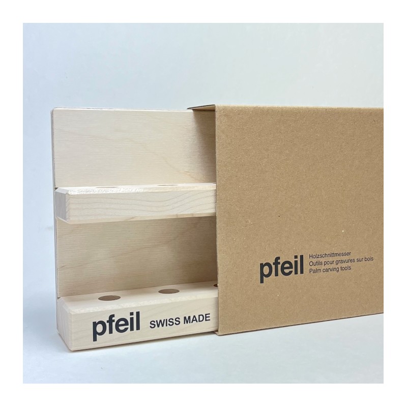 Présentoir pour gouges Pfeil pour la linogravure et le gravure sur bois