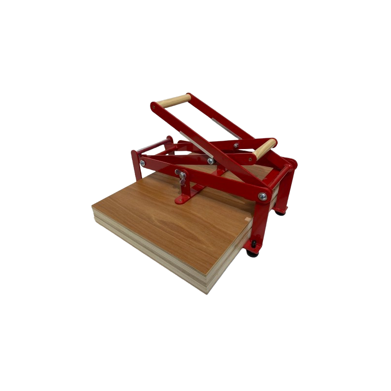 Presse à levier bois et lino Woodzilla - rouge