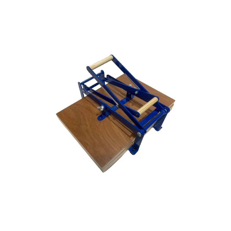 Presse à levier bois et lino Woodzilla - bleu