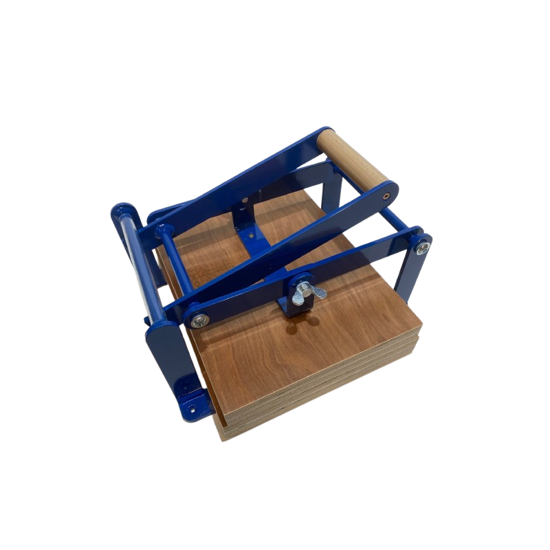 Presse à levier bois et lino Woodzilla A4 - bleu
