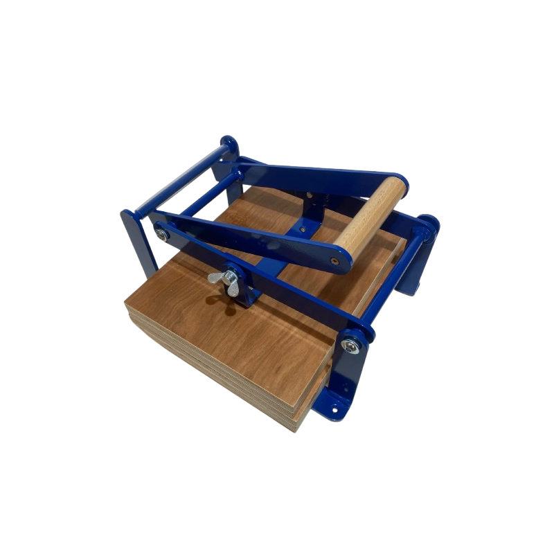 Presse à levier bois et lino Woodzilla A4 - bleu