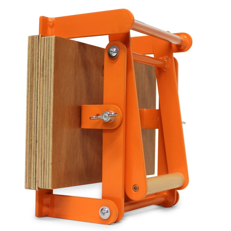 Woodzilla A5 press for lino and woodcut - orange