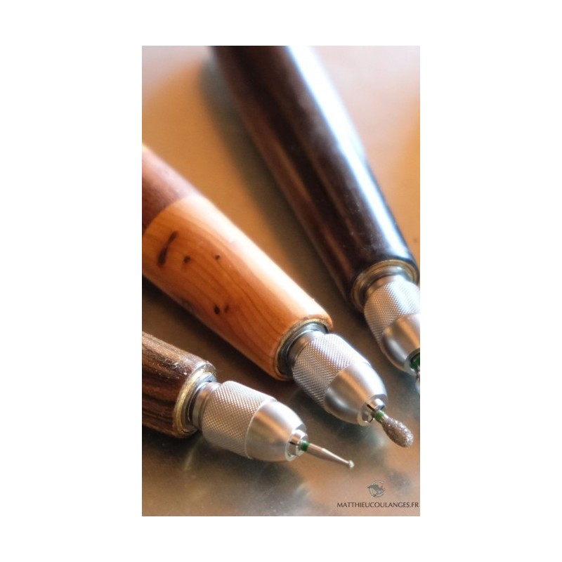 Set 3 embouts roulette interchangeabe Matthieu coulanges pour travail de précision en gravure