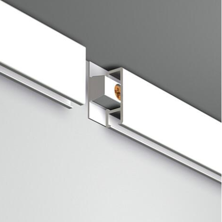 Click-rail blanc 2m, cimaise, système d'accrochage, raccord entre rails Click-rail blanc 2m, cimaise, système d'accrochage, raccord entre rails