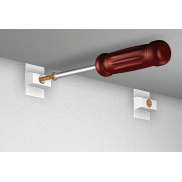 Click-rail blanc 2m, cimaise, système d'accrochage, fixation click & connect, fixation mur Click-rail blanc 2m, cimaise, système d'accrochage, fixation click & connect, fixation mur