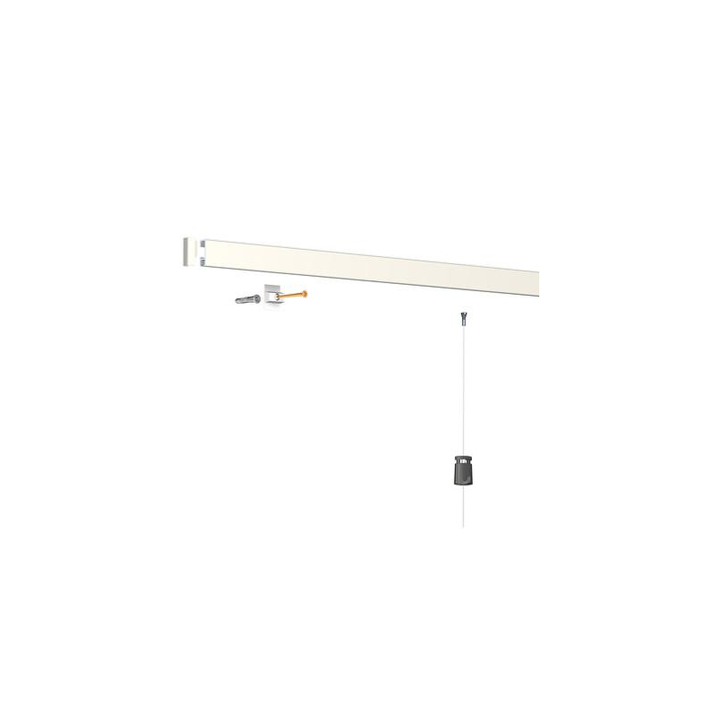 Click rail, hanging system, cimaise, Artiteq, hanging art work, frames