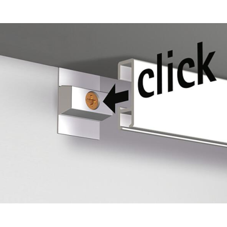 Click-rail blanc 2m, cimaise, système d'accrochage, accrochage, mur, Click-rail blanc 2m, cimaise, système d'accrochage, accrochage, mur,