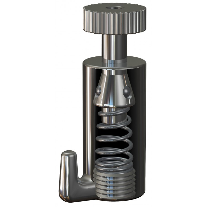 Crochet Pal pour perlon/acier, Artiteq, crochet autobloquant, système d'accrochage, cimaise