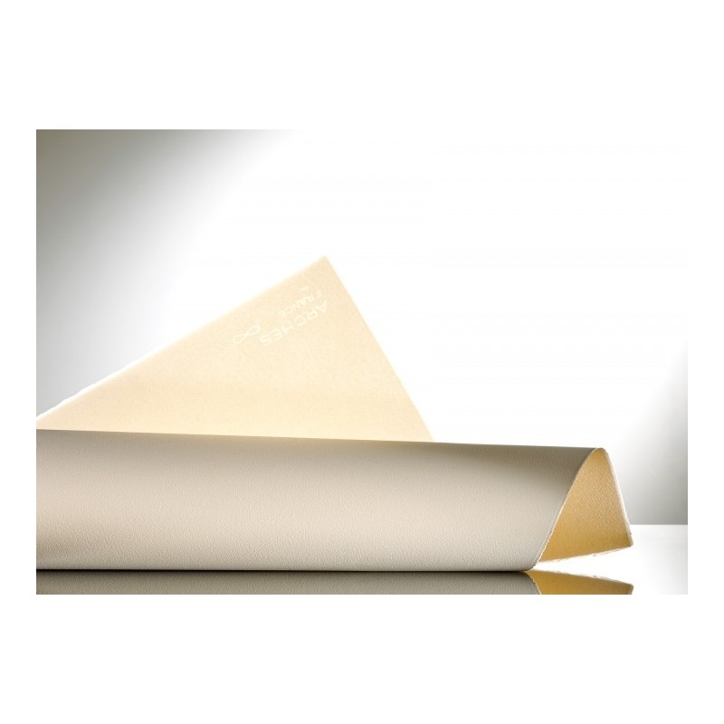 Papier Vélin d’Arches 160 g/m² – 100 % coton, filigrané Arches France, bords frangés, blanc nature