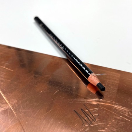 Mitsubishi Dermatograph pencil on a copper plate Mitsubishi Dermatograph pencil on a copper plate
